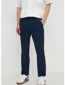 Kalhoty Tommy Jeans pánské, tmavomodrá barva, přiléhavé