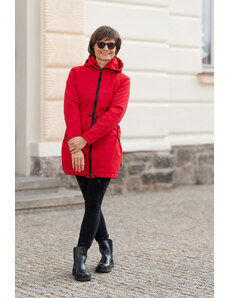 Těhotenský softshellový kabát AnyTime 3v1 Oriclo červený