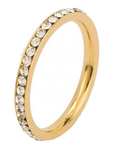 ORNAMENTI Pozlacený prstýnek Luxury Zirconia thin gold