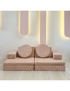Atelier del Sofa 2-místná pohovka Puzzle - Pink, Růžová