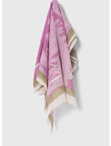 Plátěný šátek Marc O'Polo růžová barva
