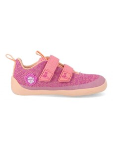 Barefoot tenisky Affenzahn -Pink Sneaker Knit Happy Flamingo vegan