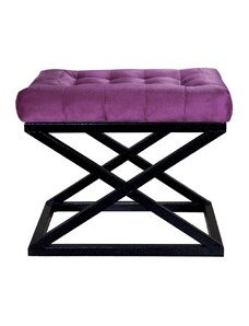 Atelier del Sofa Taburet Capraz - Black, Purple, Černá, Purpurová