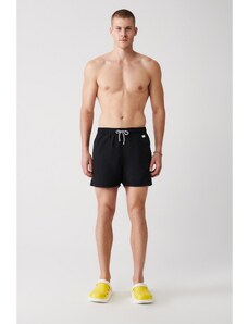 Avva Men's Black Quick Dry Standard Size Plain Swimwear with Special Box, Marine Shorts