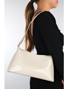 LuviShoes JOSELA Cream Patent Leather Women's Handbag