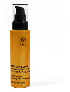 two cosmetics Třpytivý tělový olej Golden Glow (Shimmering Oil) 150 ml