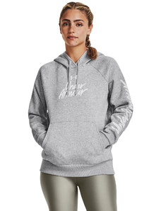 Dámská mikina Under Armour Rival Fleece Graphic Hdy Mod Gray Light Heather