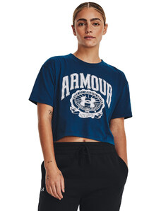 Dámské tričko Under Armour Collegiate Crest Crop Ss Varsity Blue