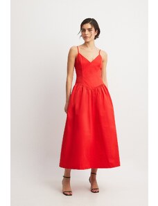 NA-KD Volume Skirt Midi Dress
