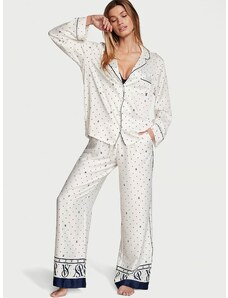Victoria's Secret saténová pyžamová souprava Long Pajama Set