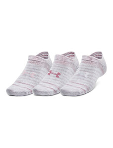 Under Armour Essential No Show 3 Pack | White/Pink Elixir/Pink Elixir