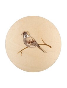 BeWooden Dřevěná dekorace Sparrow Wooden Image