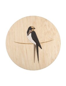 BeWooden Dřevěná dekorace Swallow Wooden Image