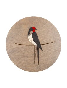 BeWooden Dřevěná dekorace Red Swallow Wooden Image
