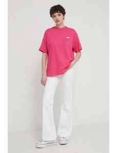 Bavlněné tričko Dickies růžová barva