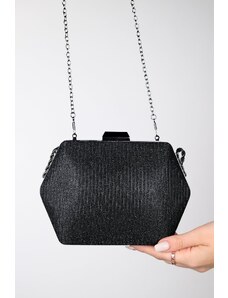 LuviShoes CUARTO Black Silvery Women's Hand Bag