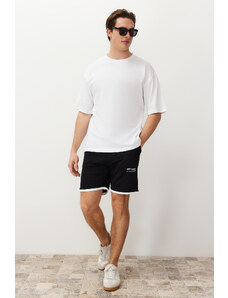 Trendyol Men's White Oversize/Wide-Fit Floral Print Short Sleeve 100% Cotton T-Shirt