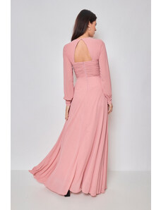 Paris Style Světle růžové dlouhé šaty Celia