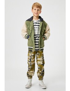 Koton Boy's Beige Patterned Jeans