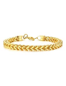 Náramek z chirurgické oceli Curb Chain Zlatý Impress Jewelry BR-625s2