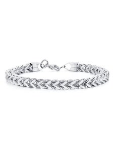 Náramek z chirurgické oceli Curb Chain Stříbrný Impress Jewelry BR-625s1