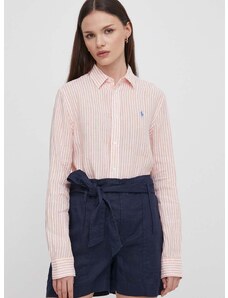 Lněná košile Polo Ralph Lauren relaxed, s klasickým límcem