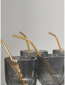 Sinsay - Sada 6 ks kovových brček s čistícím kartáčkem - zlatá