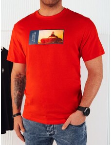 Dstreet Originální červené tričko s nápisem