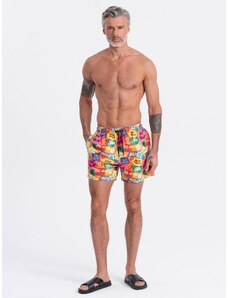 Ombre Clothing Pánské plavecké šortky s nápisy - vícebarevné V14 OM-SRBS-0125