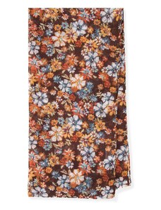 Dámský tenký květinový šátek Wittchen, hnědo-oranžová, polyester