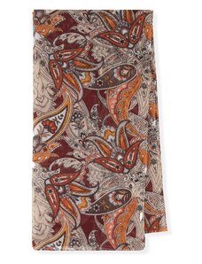 Dámský jemný šátek s orientálními vzory Wittchen, béžovo hnědá, polyester