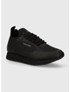 Sneakers boty Calvin Klein LOW TOP LACE UP NYLON černá barva, HM0HM00921