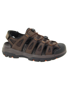 SKECHERS Pánské hnědé sandály 204111-CHOC-357