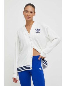 Kardigan adidas Originals dámský, bílá barva, IT9829