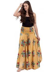 Indie Kolová kalhotová sukně PARIPA světle zlatá