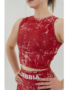 NEBBIA Barbell Therapy Crop top tílko ROUGH GIRL 617 Red