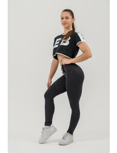 NEBBIA Barbell Therapy Crop top tričko GAME ON 610 Black