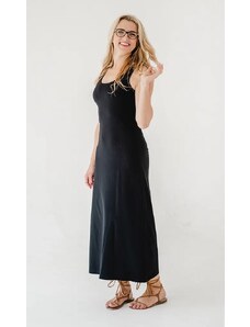 Dámské letní tílkové šaty BASIC dlouhé černé - L