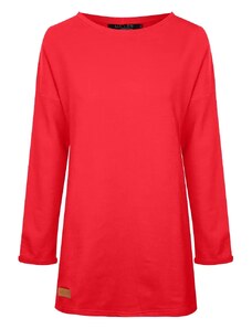 MALLER Dámské teplákové mikino-šaty BASIC červené - L