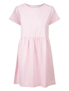 MALLER Dámské tričkové šaty s volánem ROLL pink - L
