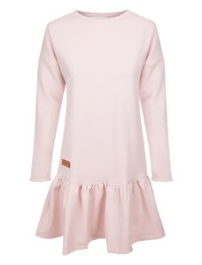 MALLER Dámské teplákové šaty s volánem POSH pink - L