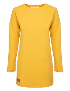 MALLER Dámské teplákové mikino-šaty BASIC yellow - L