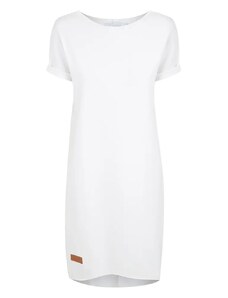 MALLER Dámské teplákové šaty s krátkým rukávem DRESSY WHITE - L