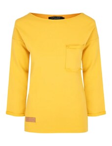 MALLER Dámská tepláková mikina SIMPLE YELLOW - XL