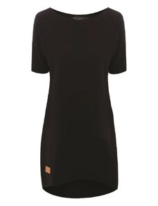 MALLER Dámské teplákové šaty s krátkým rukávem DRESSY BLACK - L
