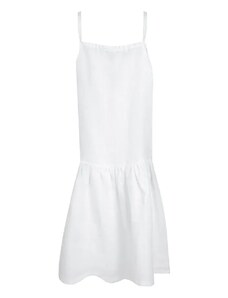 MALLER Dětské šaty lněné LINEN WHITE - 110/116