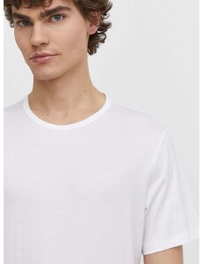 Bavlněné tričko Theory bílá barva