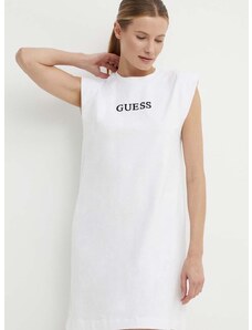 Bavlněné šaty Guess ATHENA bílá barva, mini, oversize, V4GK05 KC641