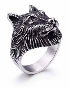 Royal Fashion pánský prsten Vlk KR48275-K