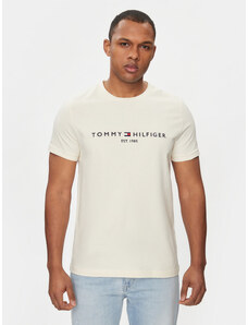 Tommy Hilfiger pánské krémové triko Logo